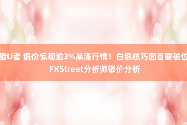 猎U者 银价惊现逾3%暴涨行情！白银技巧面首要破位 FXStreet分析师银价分析