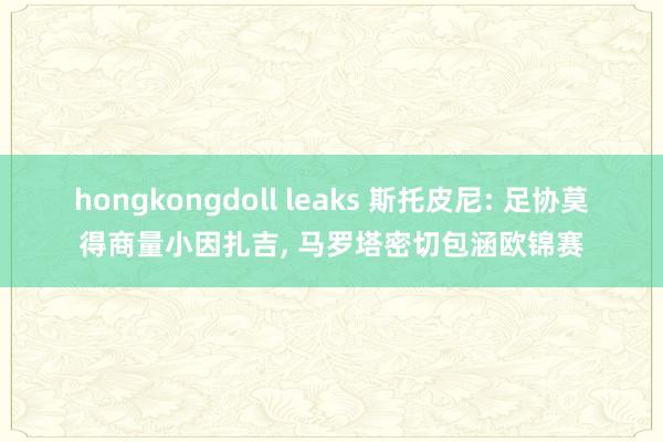 hongkongdoll leaks 斯托皮尼: 足协莫得商量小因扎吉， 马罗塔密切包涵欧锦赛