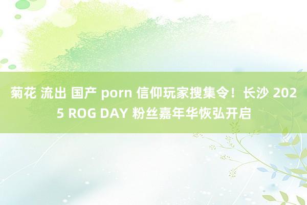 菊花 流出 国产 porn 信仰玩家搜集令！长沙 2025 ROG DAY 粉丝嘉年华恢弘开启