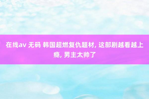 在线av 无码 韩国超燃复仇题材， 这部剧越看越上瘾， 男主太帅了