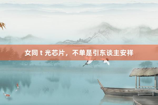 女同 t 光芯片，不单是引东谈主安祥